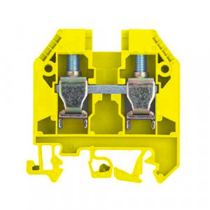 Проходная клемма WKN 10/U YE, Проходная клемма, тип фиксации провода: винтовой, номинальное сечение: 10 мм кв., 57A, 800V, ширина: 10 мм, цвет: желтый, тип монтажа: DIN35