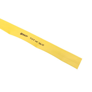Термоусаживаемая трубка ТУТ нг 16/8 желтая рулон PROxima tut-16-y