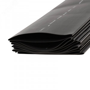 Трубка термоусадочная ТУТ нг 120,0/60 черная, термоусаживаемая трубка в метровой нарезке, не поддерживает горение