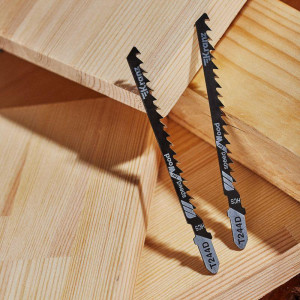 Пилка для электролобзика по дереву T244D 100 мм 6 зубьев на дюйм 8-60 мм фигурный рез (2 шт./уп.) KR-92-0312