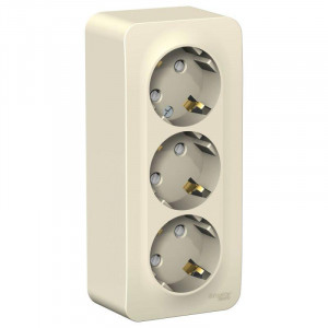 BLANCA О/У РОЗЕТКА 3-я с заземлением со шторками ИЗОЛ.ПЛ.,16А, 250В, МОЛОЧНЫЙ C2 BLNRA011312