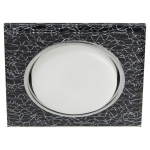 Встраиваемый светильник со светодиодной подсветкой DK LD50 WH/BK GX53 белый черный Б0057469