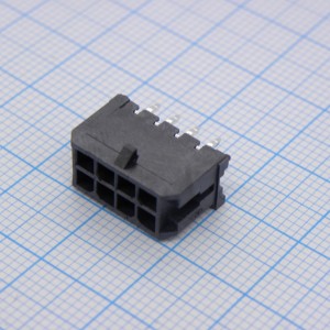 430450812, Разъем типа провод-плата, 3 мм, 8 контакт(-ов), Штыревой Разъем, Серия Micro-Fit 3.0