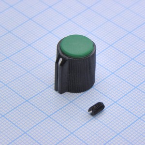 Ручка KN-113C зел.   d=3.2, Ручка управления, на вал 3.2 мм, зелёная
