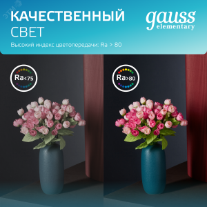 Светильник Elementary Downlight круг 5,5W 450lm 4000K 185-250V IP54 95*45 монтаж белый LED 1/40 999420205