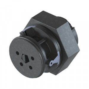 Розеточный разъем в панель RST08i5/4S B1 M02HL SG, Розеточный разъем в панель М16,6, IP68(69k), 4 полюса, цвет: серый, номинальные характеристики: 250V/400V 8A, серия gesis RST MICRO