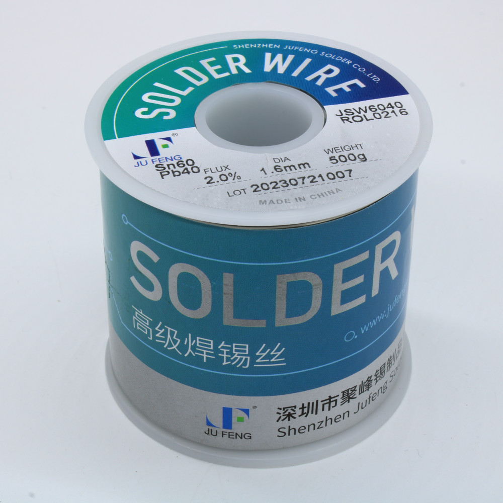Изображение товара Припой трубчатый ПОС-60 ROL0 1,6 мм 500 г безгалогенный для электропайки