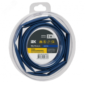 Трубка термоусадочная ТТУ нг-LS 2/1 син. (уп.2м) UDR12-002-001-002-K07-T