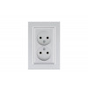 Розетка 2-м СП Karea 10А IP20 б/з сереб. 56065017