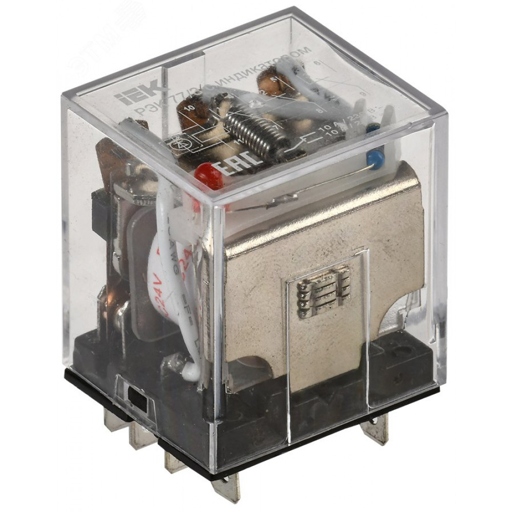 Изображение товара Промежуточное реле РЭК77/3 с индикацией 10А 24В DC IEK для автоматизации
