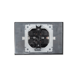 Розетка 2-м СП BRITE РСбш12-3-44-БрЧ 16А в сборе IP44 с крышкой черн. BR-R26-16-44-K02-F