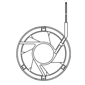 17250VA-48R-GA-00, Вентиляторы постоянного тока DC Axial Fan, 172x50mm, 48VDC, 345.9CFM, Flange, Ball Bearing, 2-Wire, IP69K