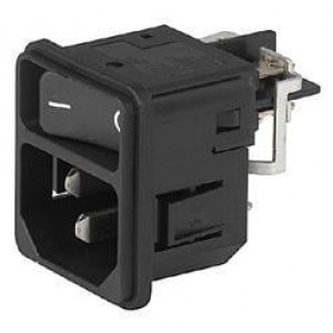 DC11.0001.201, Модули подачи электропитания переменного тока Snap-in 2-pole 10A Non-ill. 1.5mm panel