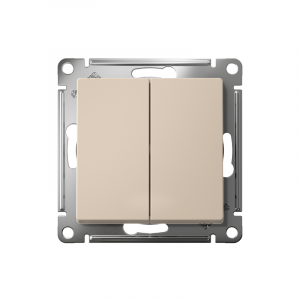 Переключатель перекрестный 2-кл. AtlasDesign 2хсх.7 10АХ механизм песочн. SE ATN001273