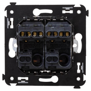 Выключатель двухклавишный в стену, 