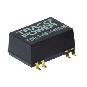 TDR 3-4823WISM, Преобразователи постоянного тока в постоянный с изоляцией Product Type: DC/DC;Package Style: SMD;Output Power (W): 3;Input Voltage: 36-75 VDC;Output 1 (Vdc): 15;Output 2 (Vdc): -15;Output 3 (Vdc): N/A