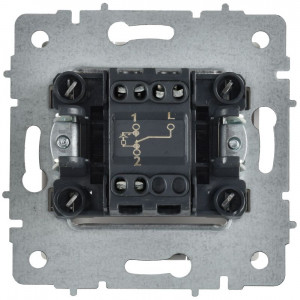 BRITE Выключатель 1-клавишный проходной с индикацией 10А ВС10-1-7-БрАБ арктический белый IEK BR-V12-1-10-K91