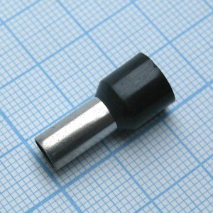 HE 16-12  Black, наконечник кабельный торцевой трубчатый с изоляцией, L=22.2/12мм, сеч. пров. 16мм2