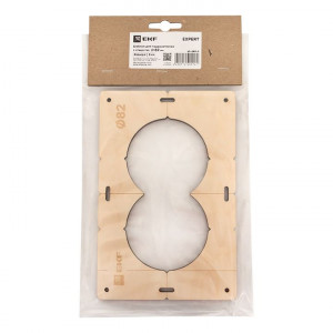 Шаблон для подрозетников c 2 отв. диам. 82 мм EKF Expert sh-d82-2