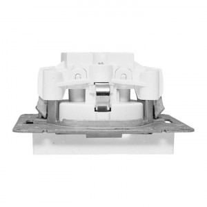 Механизм розетки, 16А, с заземлением, без шторок, белый Эпика EKF UP1-SOW-110