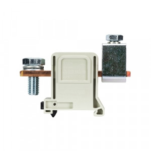 Болтовая клемма RFK 1/95 FK S35, Болтовая клемма, М10, схема: зажим - болт, тип фиксации провода: зажим-болт, номинальное сечение: 95 мм кв., 250A, 1000V, ширина: 32 мм, цвет: серый, тип монтажа: DIN35