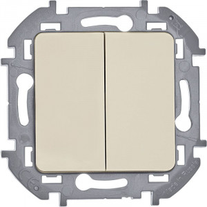 Выключатель 2-кл. Inspiria 10А IP20 250В 10AX механизм сл. кость Leg 673621