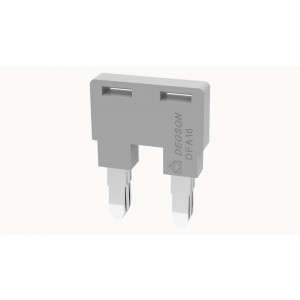 Соединительная перемычка DFA2-12.2-11-00Z(H), Соединительная перемычка, 2 полюса, изолированная, вилочная, для клемм: DC16, цвет: серый