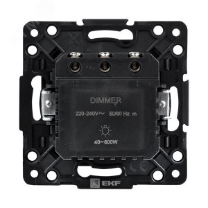 Механизм светорегулятора Стокгольм 600Вт 220В черн. PROxima EZD06-101-10