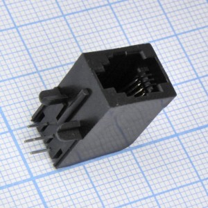 TJ4P4C розетка в плату 57-02 5721 4P, TJ4P4C розетка в плату