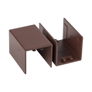 Соединитель (25х25) (4 шт) темное дерево EKF-Plast