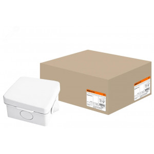 Распаячная коробка ОП 65х65х50мм, крышка, IP54, 4вх. SQ1401-0111