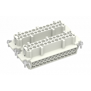 Розеточная контактная вставка SE-048-F, Розеточная контактная вставка, винтовая фиксация, 48 полюсов + PE, типоразмер 48B, 500V, 16A, сечение обслуживаемых проводников 0,14-2,5 мм кв, тип покрытия контактов: серебро