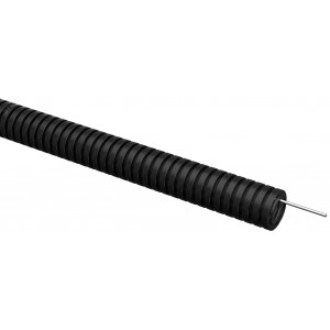 ELASTA Труба гофр. ПВХ d=20мм с зондом черная (100м) ET-TG21-121-020-100-K02