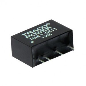 TMR 1-0515, Преобразователи постоянного тока в постоянный с изоляцией Product Type: DC/DC;Package Style: SIP;Output Power (W): 1;Input Voltage: 4.5-9 VDC;Output 1 (Vdc): 24;Output 2 (Vdc): N/A;Output 3 (Vdc): N/A