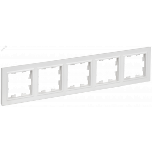 BRITE Рамка 5-местная РУ-5-БрАБ арктический белый IEK BR-M52-K91