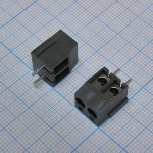DG300-5.0-02P-11-00A(H), Винтовой клеммный блок с защитой провода, 2 контакта. Серия DG300-5.0