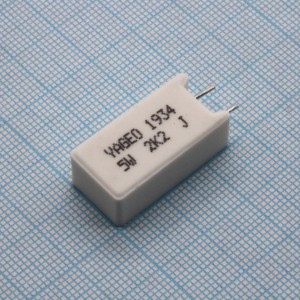SQM500JB-2K2, Резистор керамический цементный вертикальный (SQM) 5Вт 100Ом ±5%