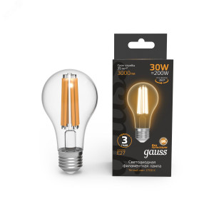 Лампа Filament А70 30W 3000lm 2700К Е27 LED 1/10/40 102902130