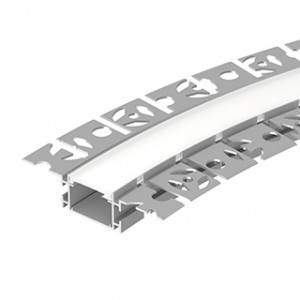 Профиль FANTOM-BENT-W23-SIDE-2000 ANOD 040331, Алюминиевый встраиваемый гибкий профиль для светодиодных лент и линеек. Изгиб вправо/влево. Минимальный радиус изгиба 50 см. Габаритные размеры (LхWхH): 2000х70х17,1 мм. Ширина площадки для ленты 17 мм.