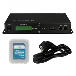 Контроллер HX-801TC (122880 pix, 220V, SD-карта) 022187, Master-контроллер для синхронизации до 96 контроллеров HX-801RC (арт. 018549), 2 выходных Ethernet-порта до 122 880 пикселей, без прямого выхода на ленты и модули. Запись программ на SD-карту (ПО LED Build), напряжение 230 В. ПДУ в комплекте