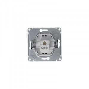 Розетка компьютерная 1-м Glossa RJ45 кат.5E механизм антрацит SE GSL000781K