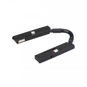 Коннектор гибкий MAG-MICROCOSM-CON-FLEX-LONG-POWER (BK) 043053, Гибкий коннектор для электрического соединения треков MAG-MICROCOSM. Без возможности подвода питания. Цвет черный. Габариты одного адаптера 46х4,8х10,5 мм. Длина кабеля 50 мм. Общая длина коннектора 140 мм. В комплекте отвертка для механической фиксации а