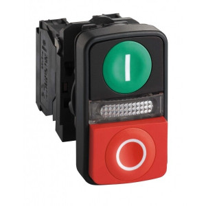 КНОПКА 22ММ ДВОЙНАЯ С МАРКИРОВКОЙ + LED C3(7) XB5AW73731M5
