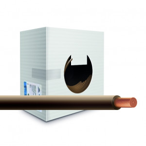 Провод монтажный cabH05V-K-1x0.75-b200-brn, UNIFLEX. Провод монтажный H05V-K 300/500В 1x0.75мм2 Cu5 DIN VDE 0281, коричн. ПВХ изоляция (200м.)