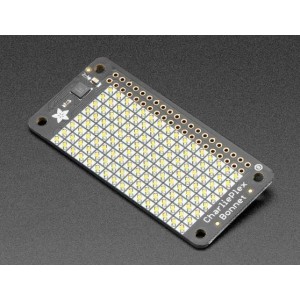 4122, Средства разработки схем светодиодного освещения  Adafruit CharliePlex LED Matrix Bonnet - 8x16 Warm White LEDs