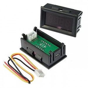 0-33,00VDC GREEN (45X26MM), Вольтметр DC 0-33В LED зеленый