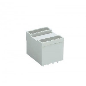 Вилка Wiecon 8213 SEG/ 4/ 8 G OB, Вилочный разъем, 2 этажа, вертикальный, на плату, шаг: 5.08 мм, 4 полюса, фиксация на плате пайкой, исполнение: с маркировкой, 400V, 10А, цвет: серый