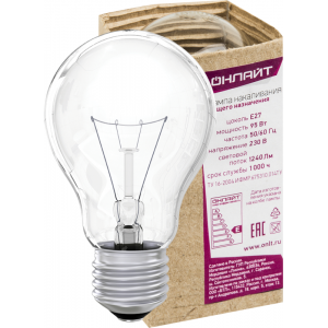 Лампа накаливания 71 664 OI-A-95-230-E27-CL 95Вт E27 220-230В 71664