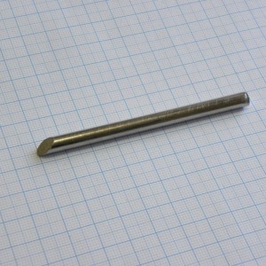 Жало  паяльное 6* 75мм никелиров.скос, цилиндрическое медное жало для паяльника покрытое никелем, диаметр 6мм, длина 75мм
