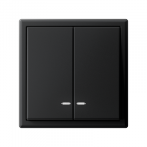 ARTGALLERY 2-клавишный ВЫКЛЮЧАТЕЛЬ с подсветкой, сх.5а, 10АХ, механизм, быстрозажимные клеммы, КАРБОН GAL001053S